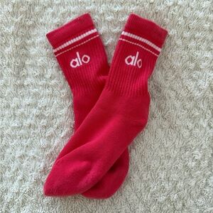 ALO Yoga Vibrant Red Casual Socks